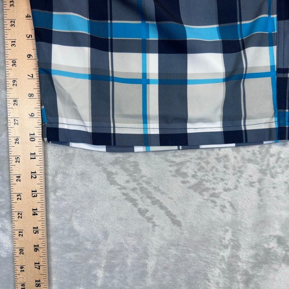 OP Shorts Men 40 Blue Plaid OPFlex 4-Way Stretch Hybrid Boardshorts OM14503YB - Picture 5 of 8